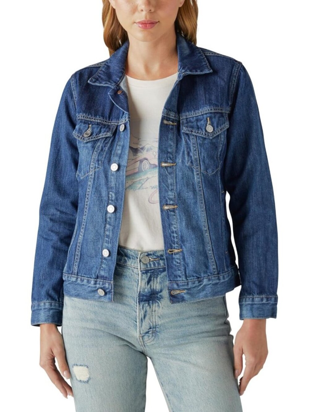 Stylish Women's Tomboy Trucker Jacket - Casual Denim Outerwear for All Seasons